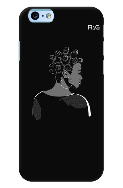 Black Woman In Bantu Knots In Profile iPhone Case