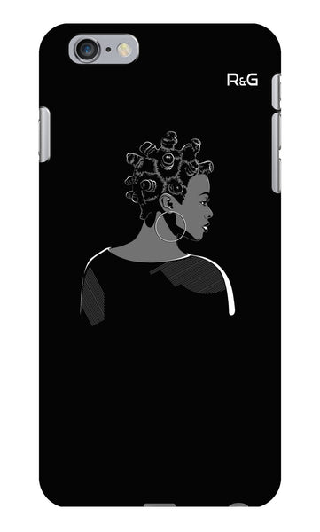 Black Woman In Bantu Knots In Profile iPhone Case