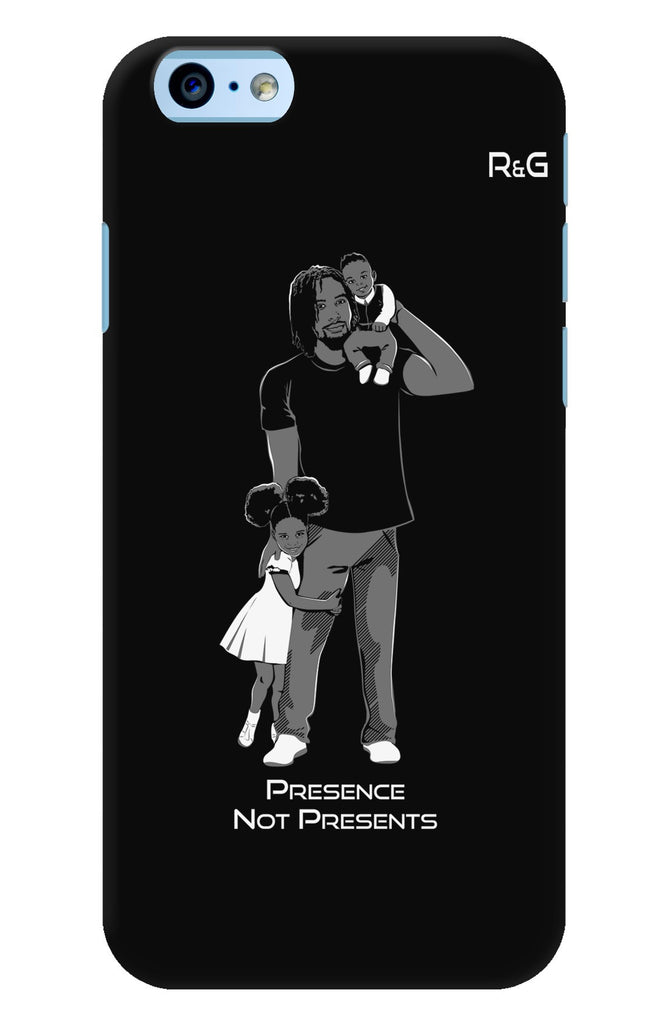 Black Father Figure and Children #PresenceNotPresents iPhone Case