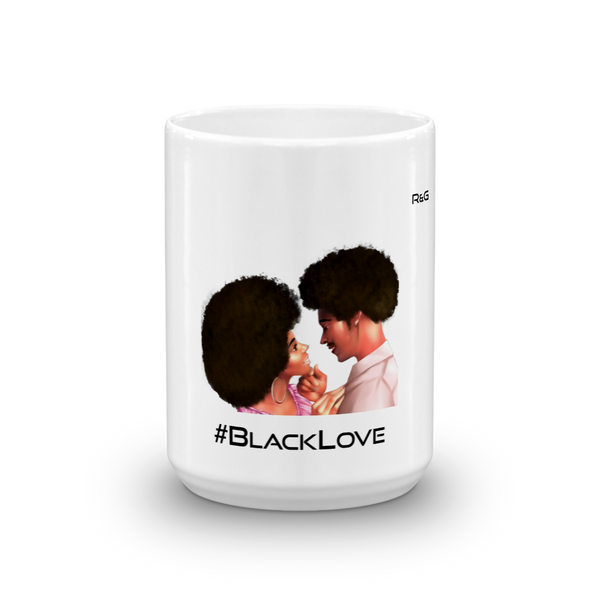 Loving Black Couple Mug - #BlackLove