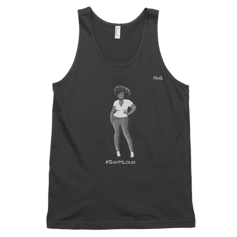 Natural Black Woman - Hand On Hip Tank Top - #SAYITLOUD