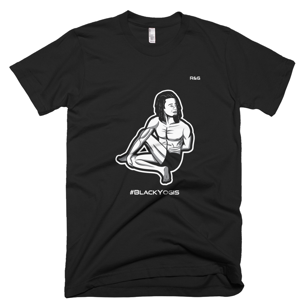 Black Man in Seated Yoga Position T-Shirt