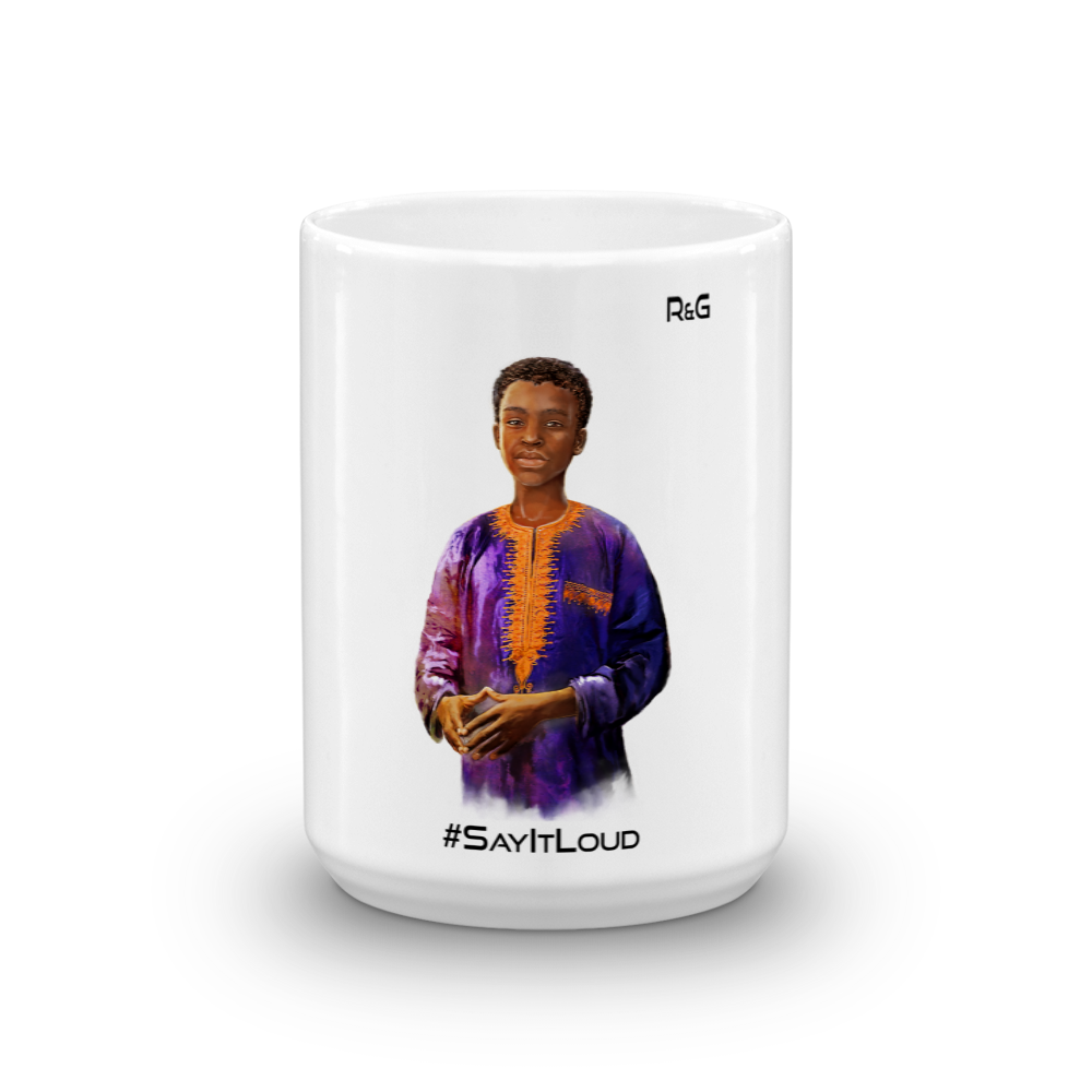 Beautiful Young Black Boy Mug - #SayItLoud
