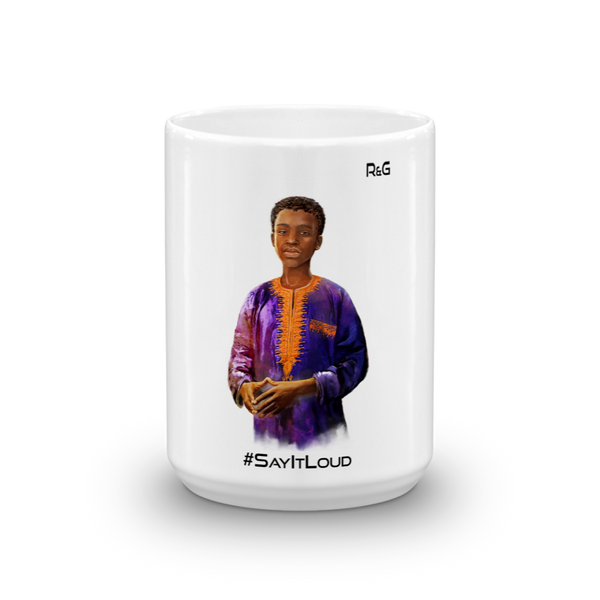 Beautiful Young Black Boy Mug - #SayItLoud
